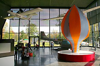 Education hall in the main building of the Polish Museum Aviation in Krakow